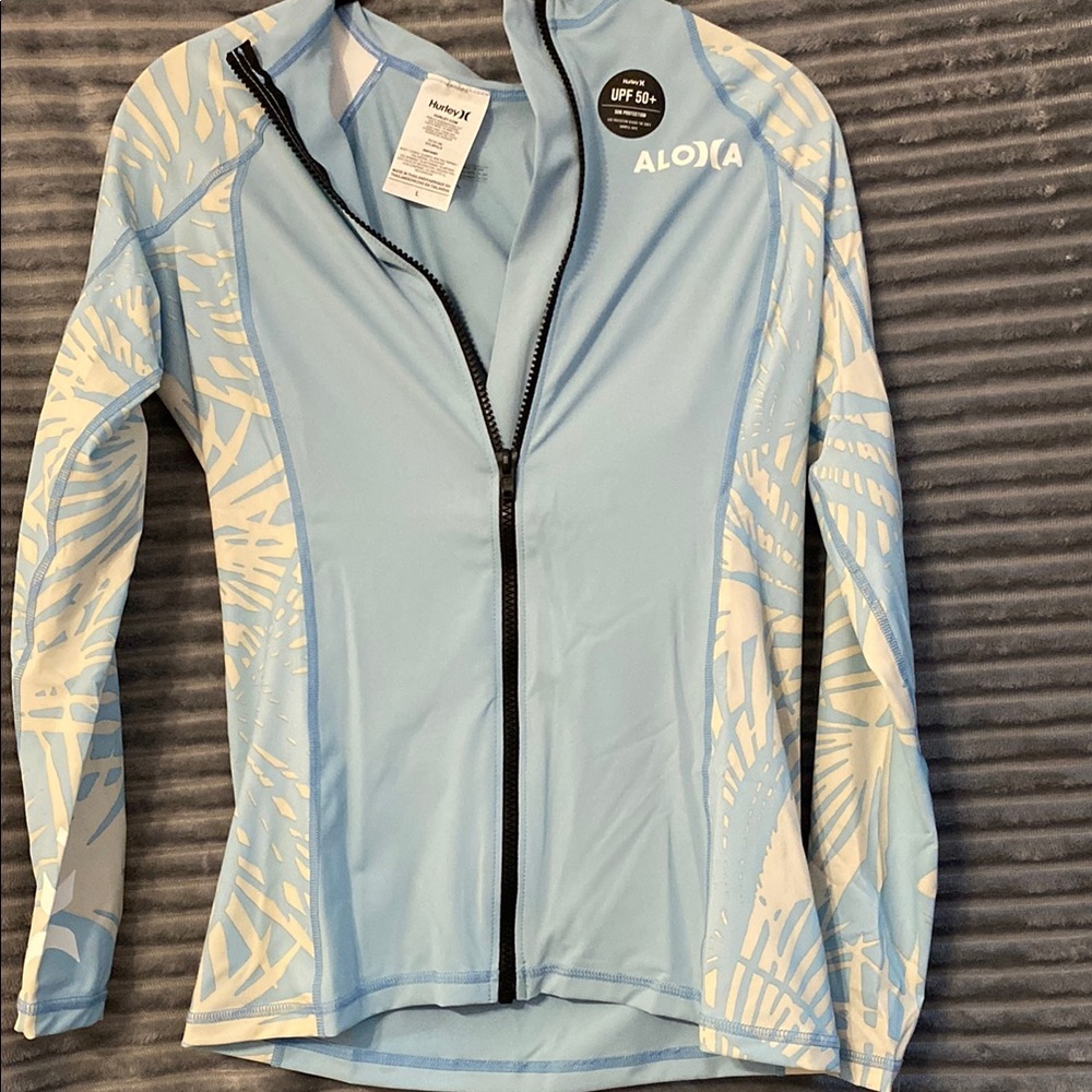 Hurley light blue beach wear, sun protection of 50